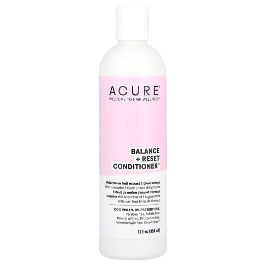 ACURE-Balance + Reset Conditioner-All Hair Types-Watermelon Fruit Extract & Blood Orange-12 fl oz (354 ml)