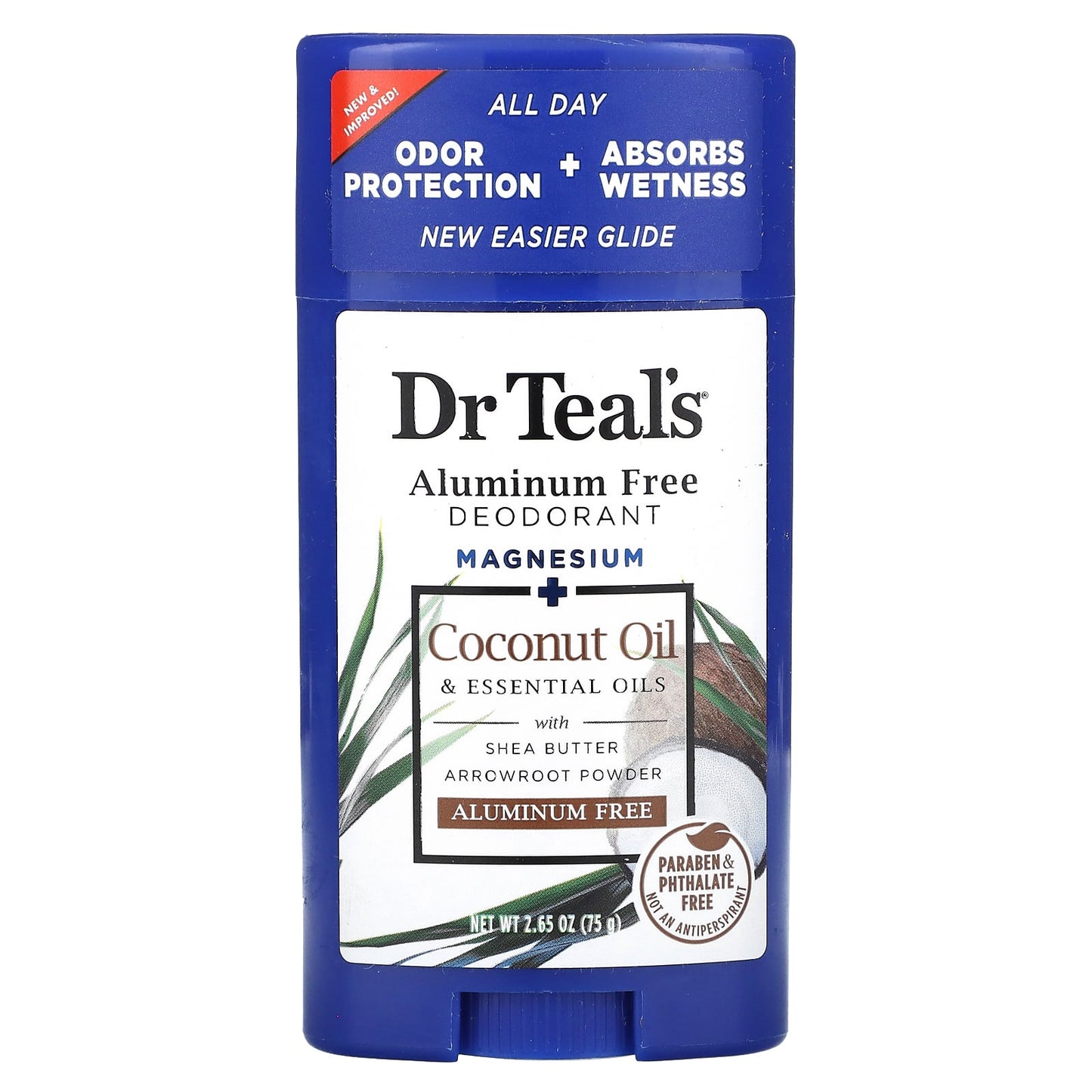 Dr. Teal's-Aluminum Free Deodorant-Coconut Oil-2.65 oz (75 g)