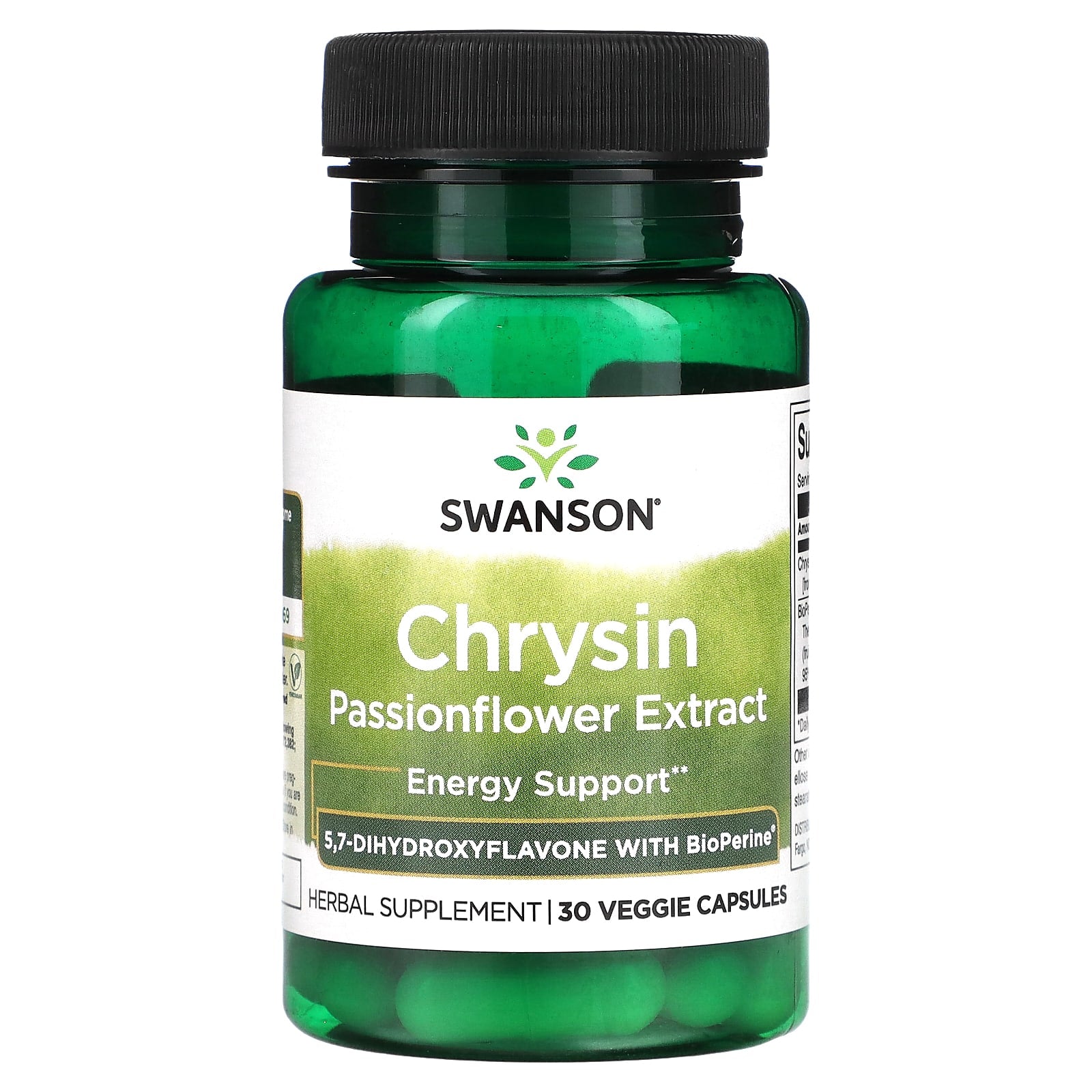 Swanson-Chrysin Passionflower Extract-30 Veggie Capsules