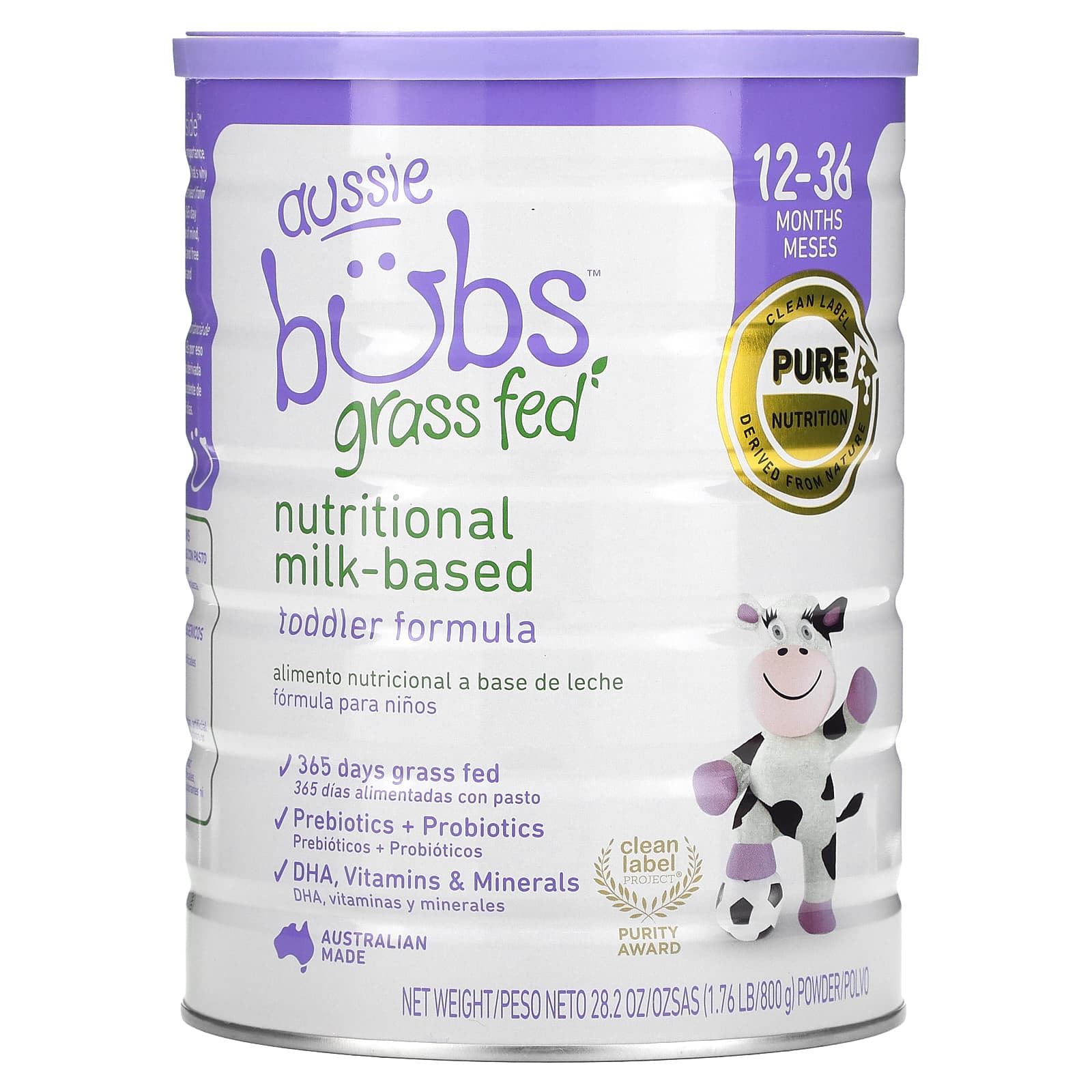 Aussie Bubs-Grass Fed-Nutritional Milk-Based Toddler Formula-12-36 Months-1.76 lb- (800 g)