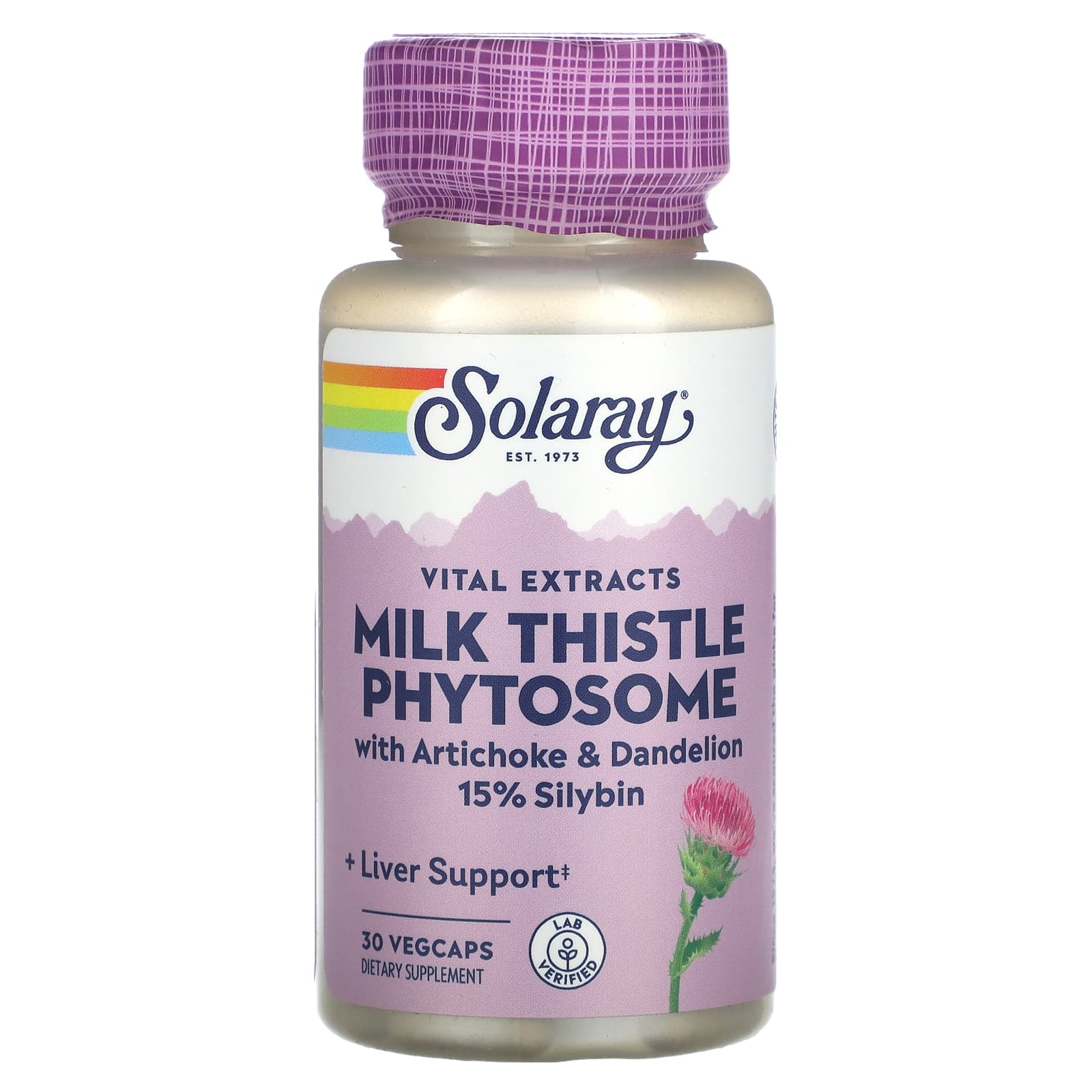 Solaray-Vital Extracts-Milk Thistle Phytosome-30 Vegcaps