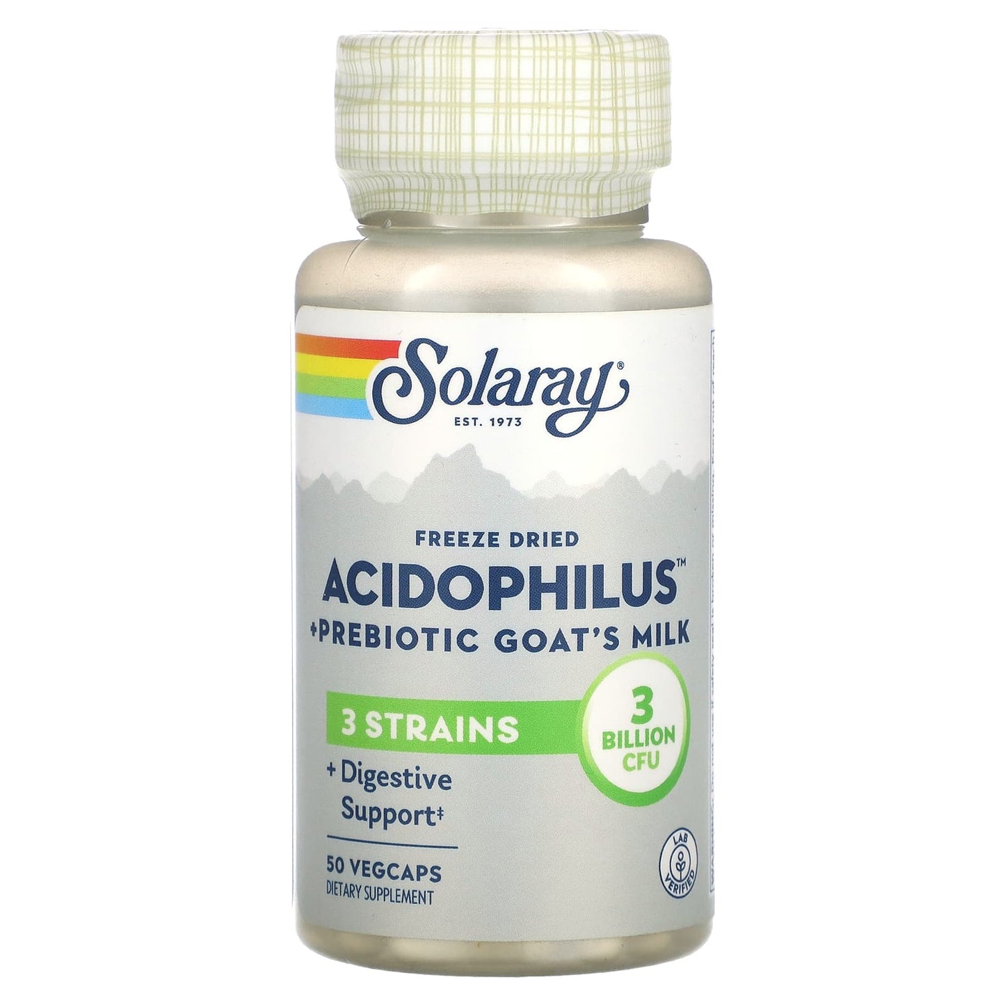 Solaray-Freeze Dried Acidophilus + Prebiotic Goat's Milk-3 Billion-50 VegCaps