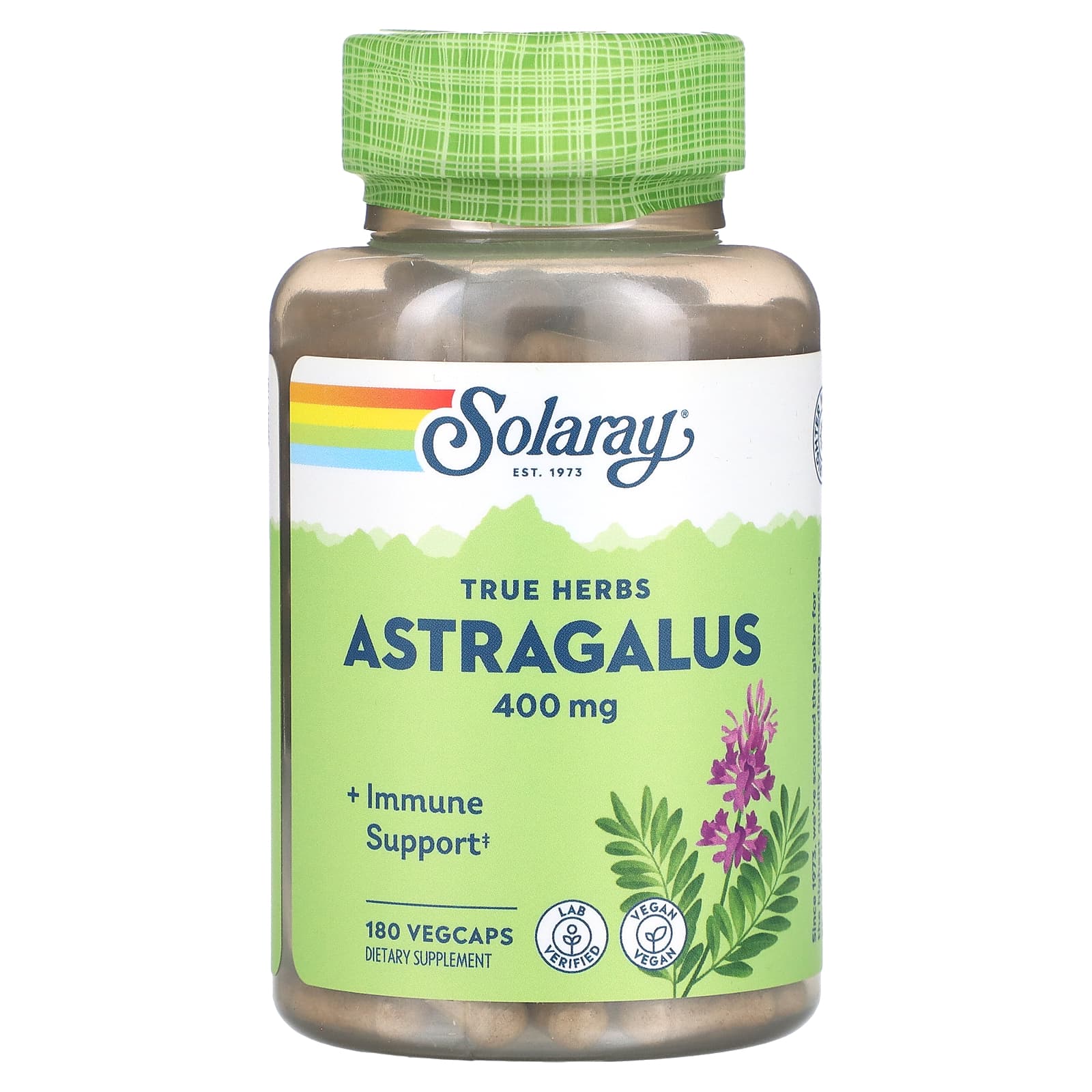 Solaray-True Herbs-Astragalus-400 mg-180 VegCaps