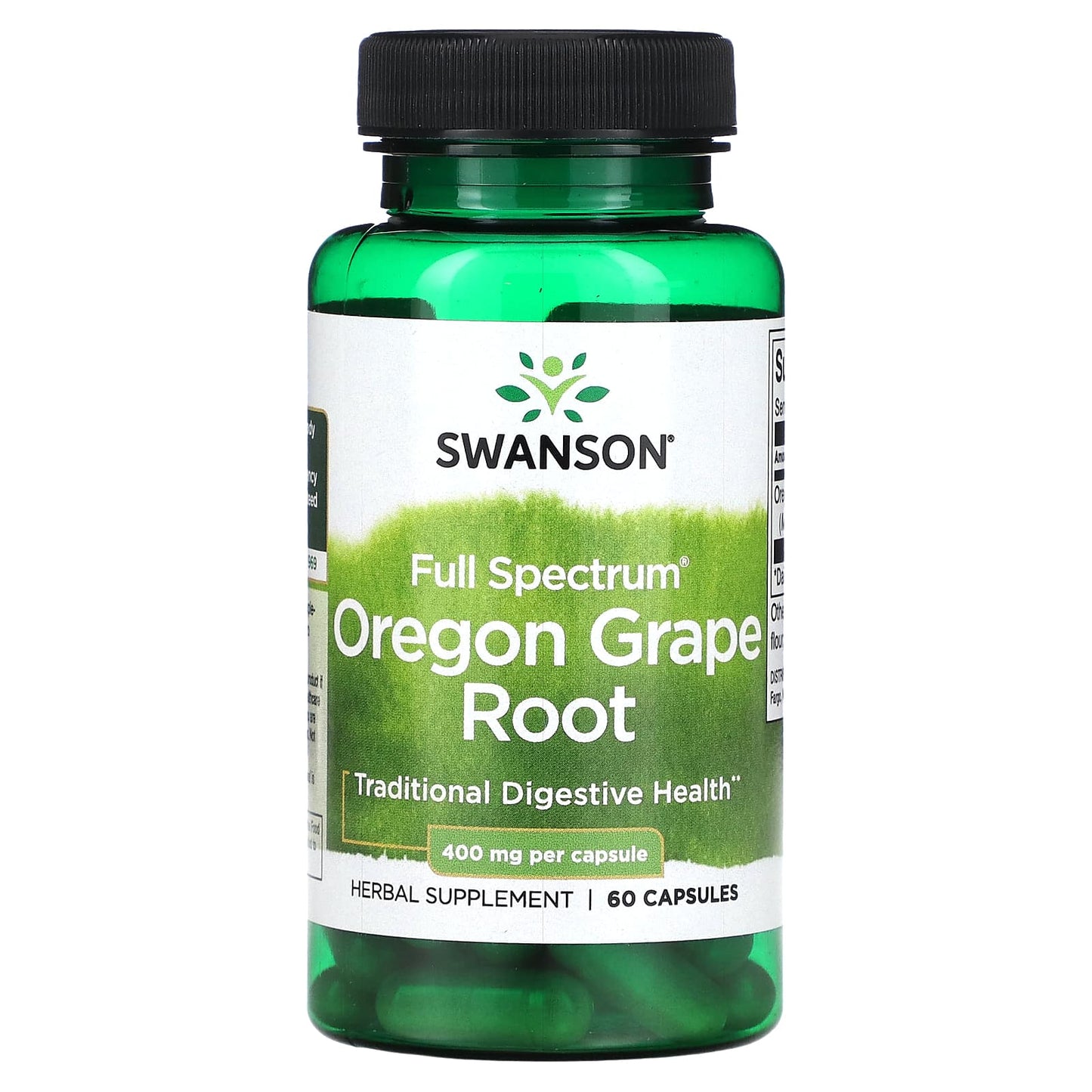 Swanson-Full Spectrum Oregon Grape-400 mg-60 Capsules