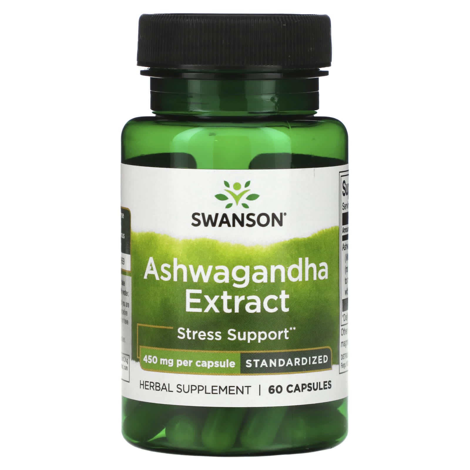 Swanson-Ashwagandha Extract-Standardized-450 mg-60 Capsules