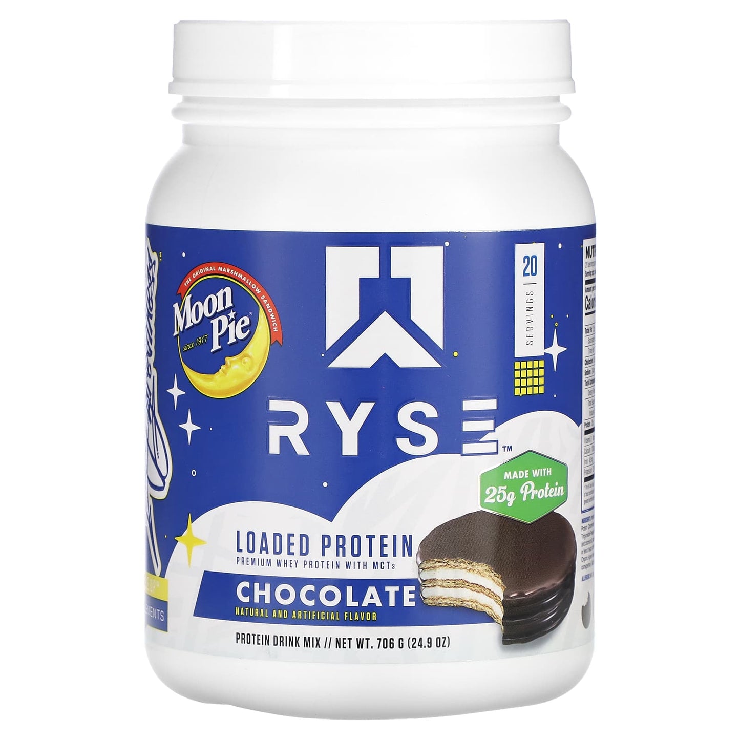 RYSE-Loaded Protein-Moon Pie-Chocolate-24.9 oz (706 g)