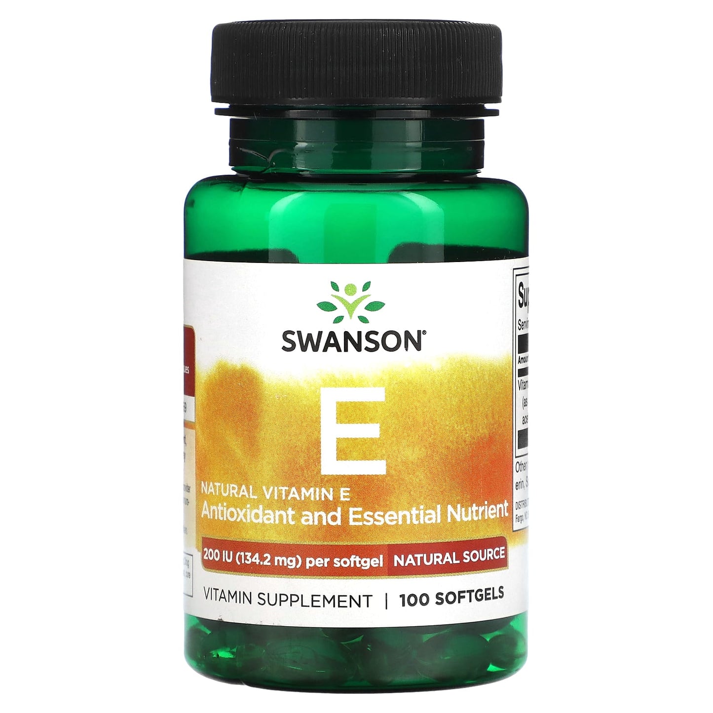 Swanson-Natural Vitamin E-134.2 mg-100 Softgels