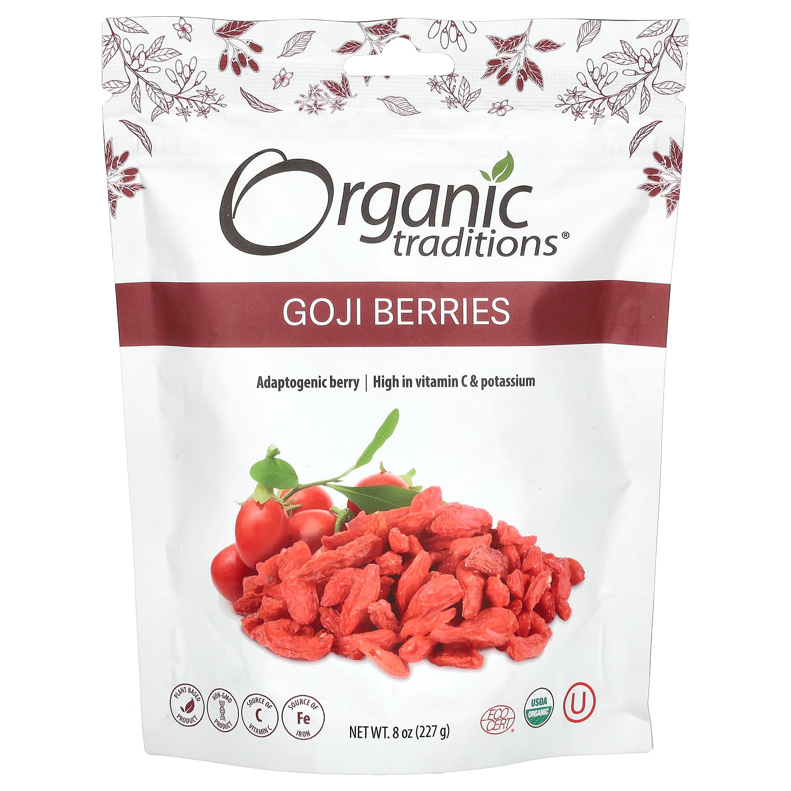 Organic Traditions-Goji Berries-8 oz (227 g)