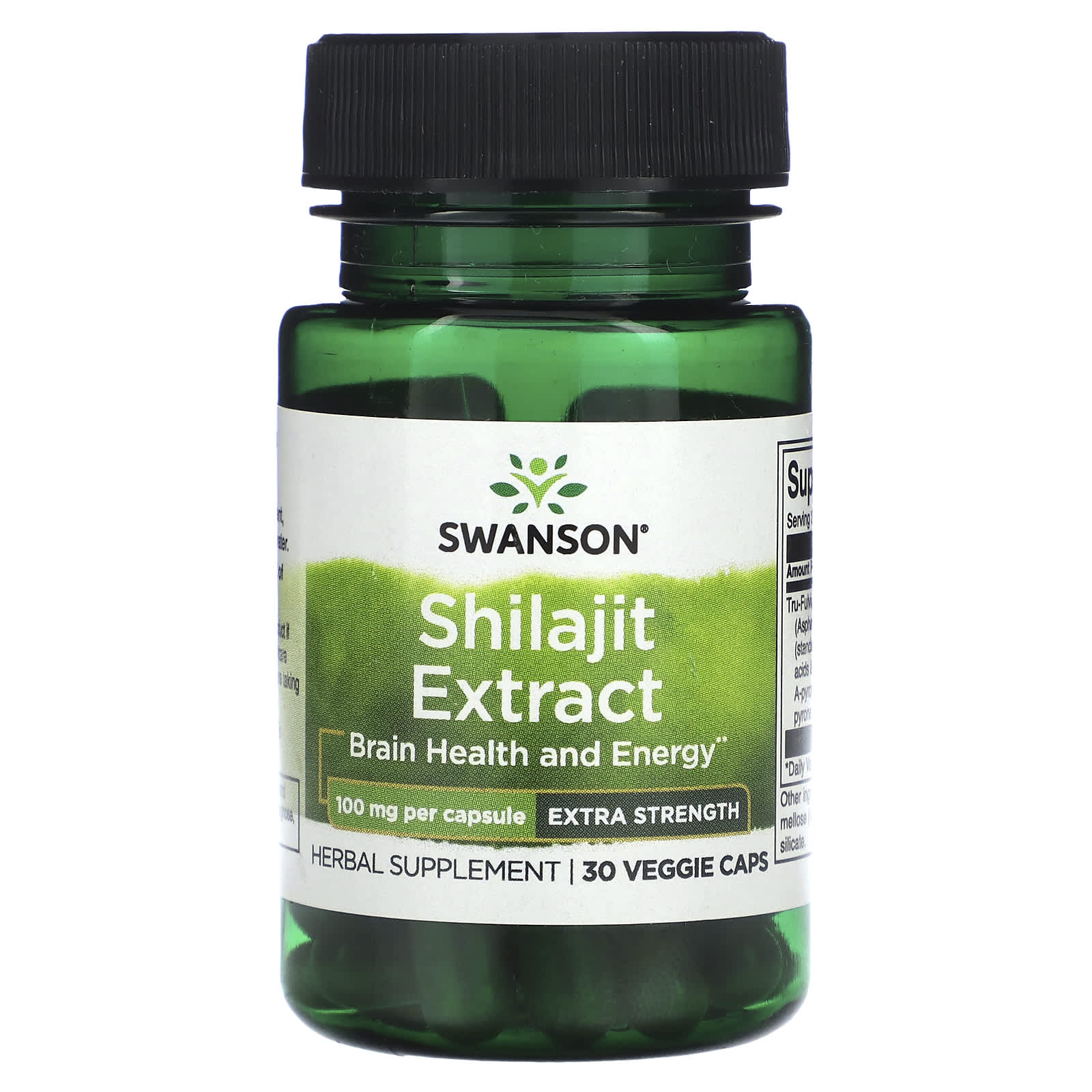 Swanson-Shilajit Extract-100 mg-30 Veggie Caps