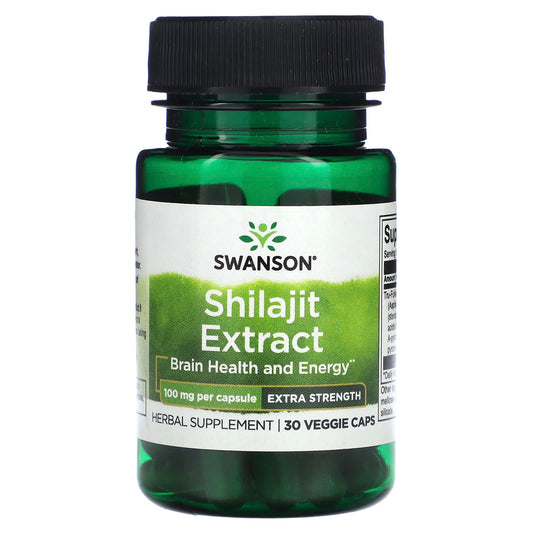 Swanson-Shilajit Extract-100 mg-30 Veggie Caps