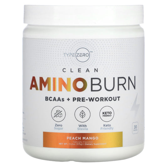 TypeZero-Clean Amino Burn-Peach Mango-13.2 oz (375 g)