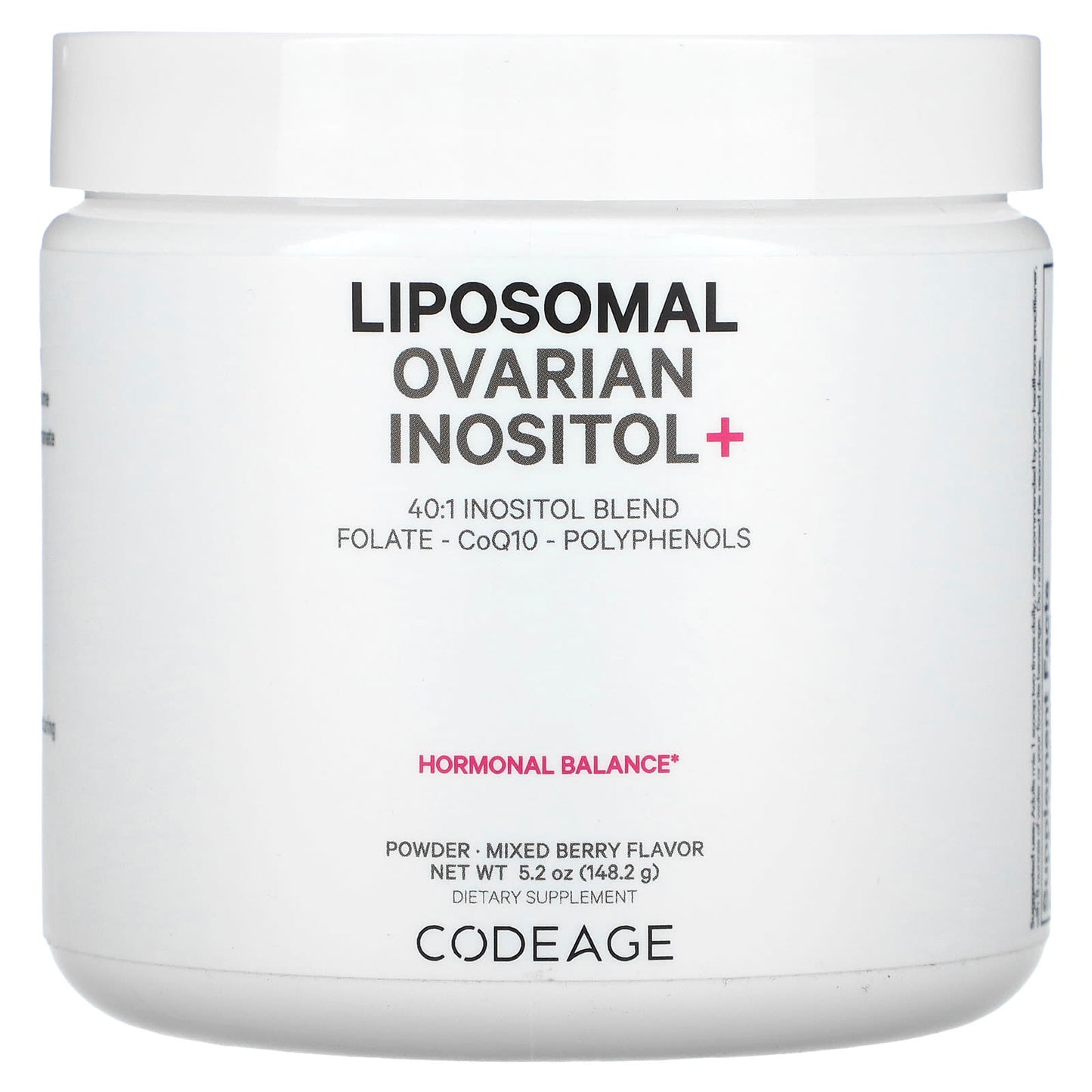 Codeage-Liposomal Ovarian Inositol+-Mixed Berry-5.2 oz (148.2 g)