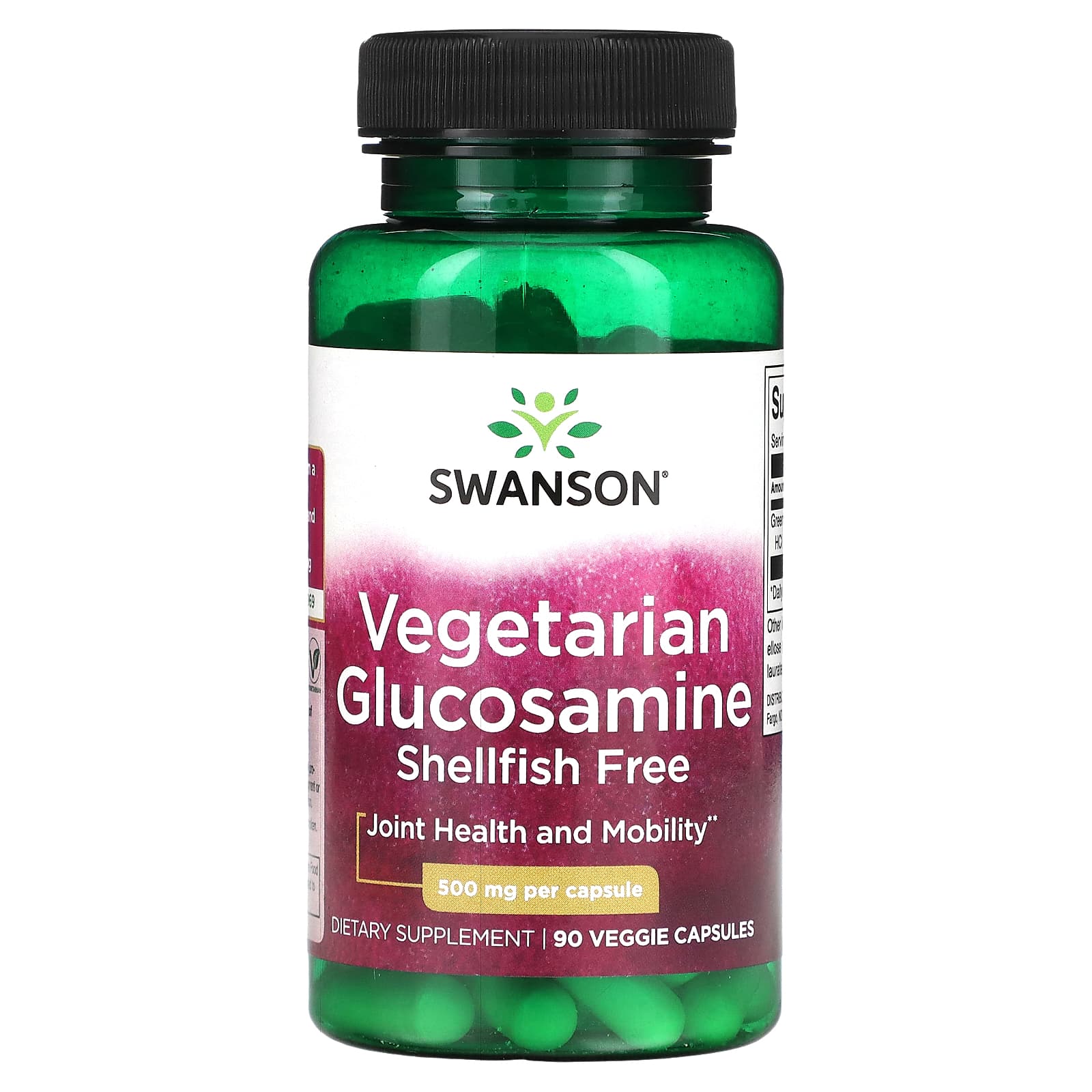 Swanson-Vegetarian Glucosamine-500 mg-90 Veggie Capsules