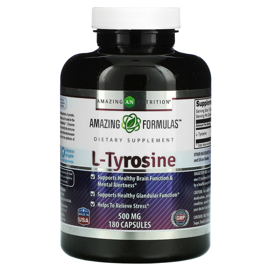 Amazing Nutrition-L-Tyrosine-500 mg-180 Capsules