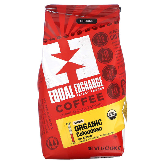 Equal Exchange-Organic Coffee-Colombian-Ground-Full City Roast-12 oz (340 g)