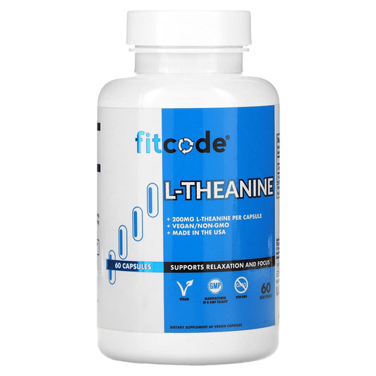 fitcode-L-Theanine-200 mg-60 Veggie Capsules