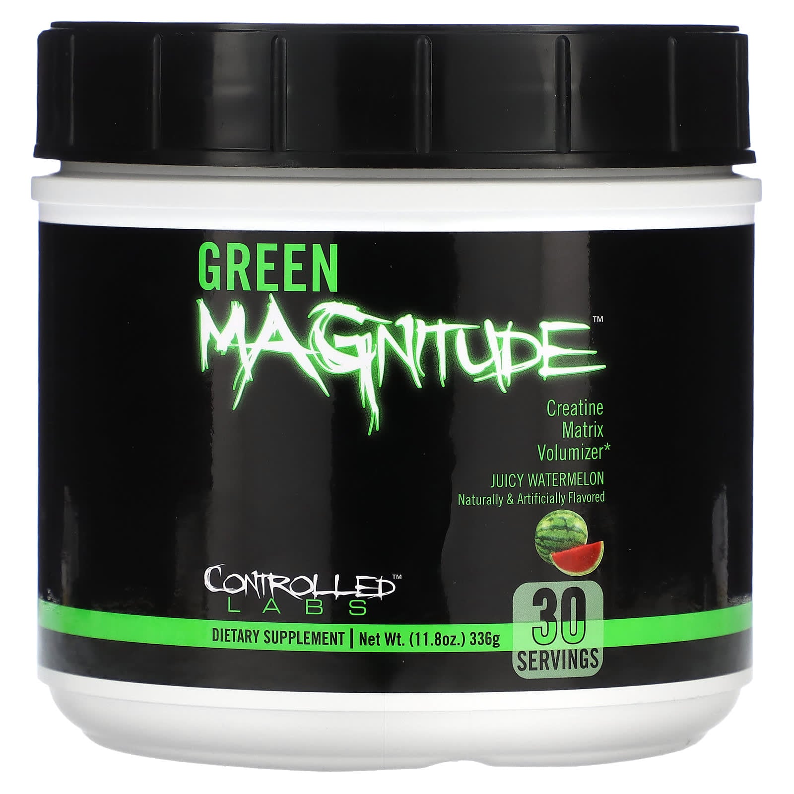 Controlled Labs-Green Magnitude-Creatine Matrix Volumizer-Juicy Watermelon-11.8 oz (336 g)