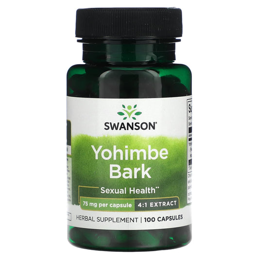 Swanson-Yohimbe Bark-75 mg-100 Capsules