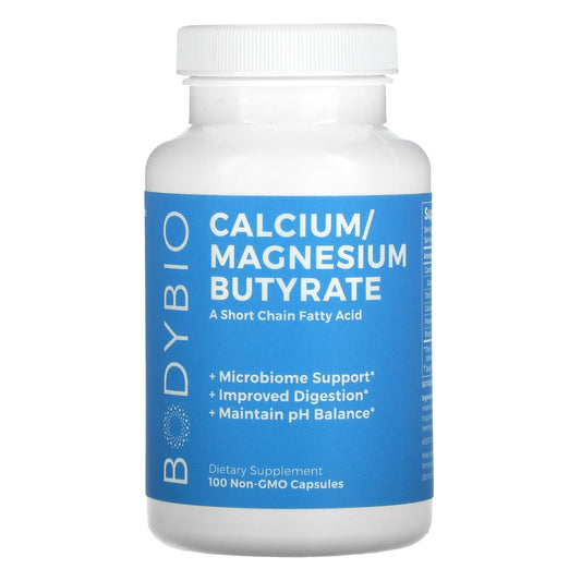 BodyBio-Calcium/ Magnesium Butyrate-100 Non-GMO Capsules