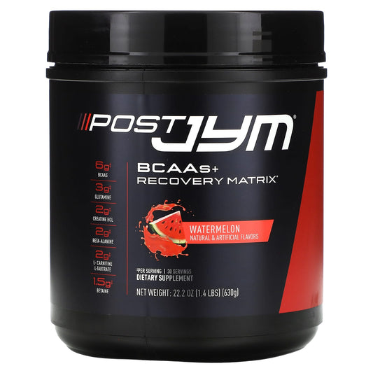 JYM Supplement Science-Post JYM-BCAAs + Recovery Matrix-Watermelon-1.4 lbs (630 g)