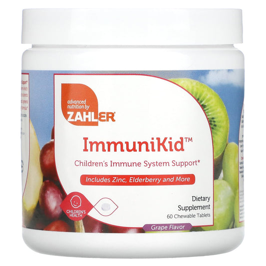 Zahler-ImmuniKid-Children's Immune System Support-Grape-60 Chewable Tablets