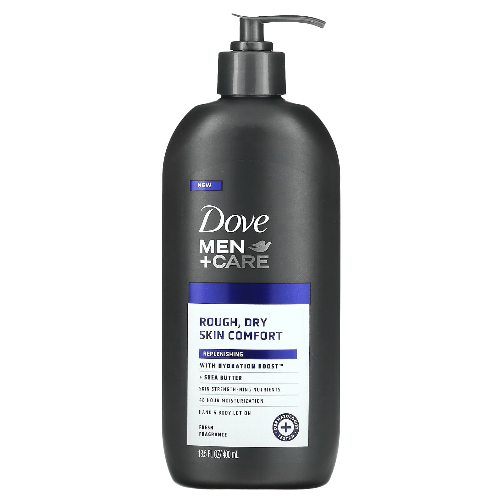 Dove-Men+Care-Hand & Body Lotion-Rough-Dry Skin Comfort-Fresh-13.5 fl oz (400 ml)