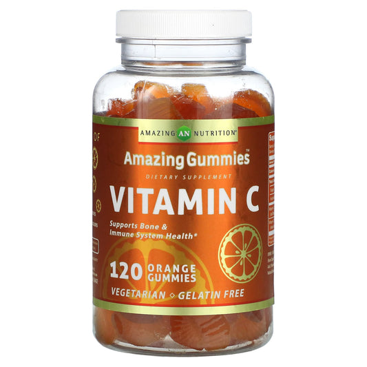 Amazing Nutrition-Amazing Gummies-Vitamin C-Orange-120 Gummies