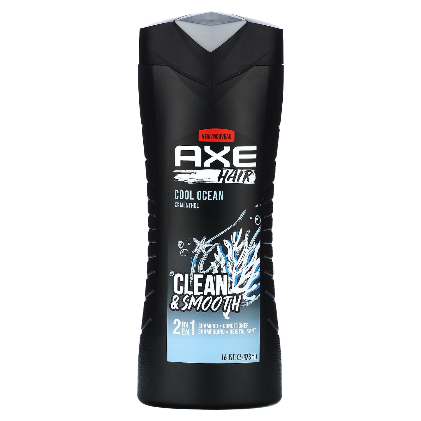 Axe-Hair-Clean & Smooth-2 In 1 Shampoo + Conditioner-Cool Ocean-16 fl oz (473 ml)