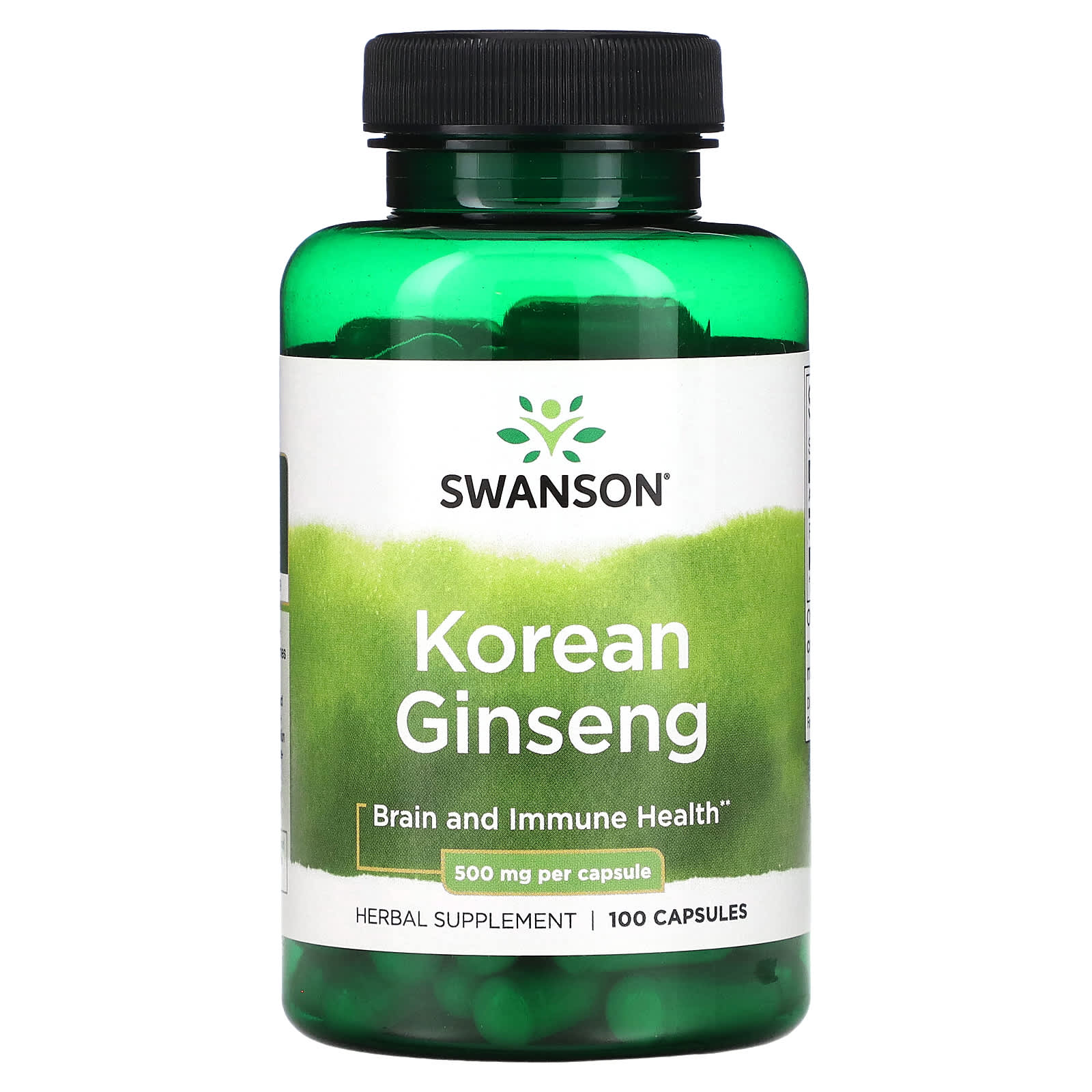 Swanson-Korean Ginseng -500 mg -100 Capsules