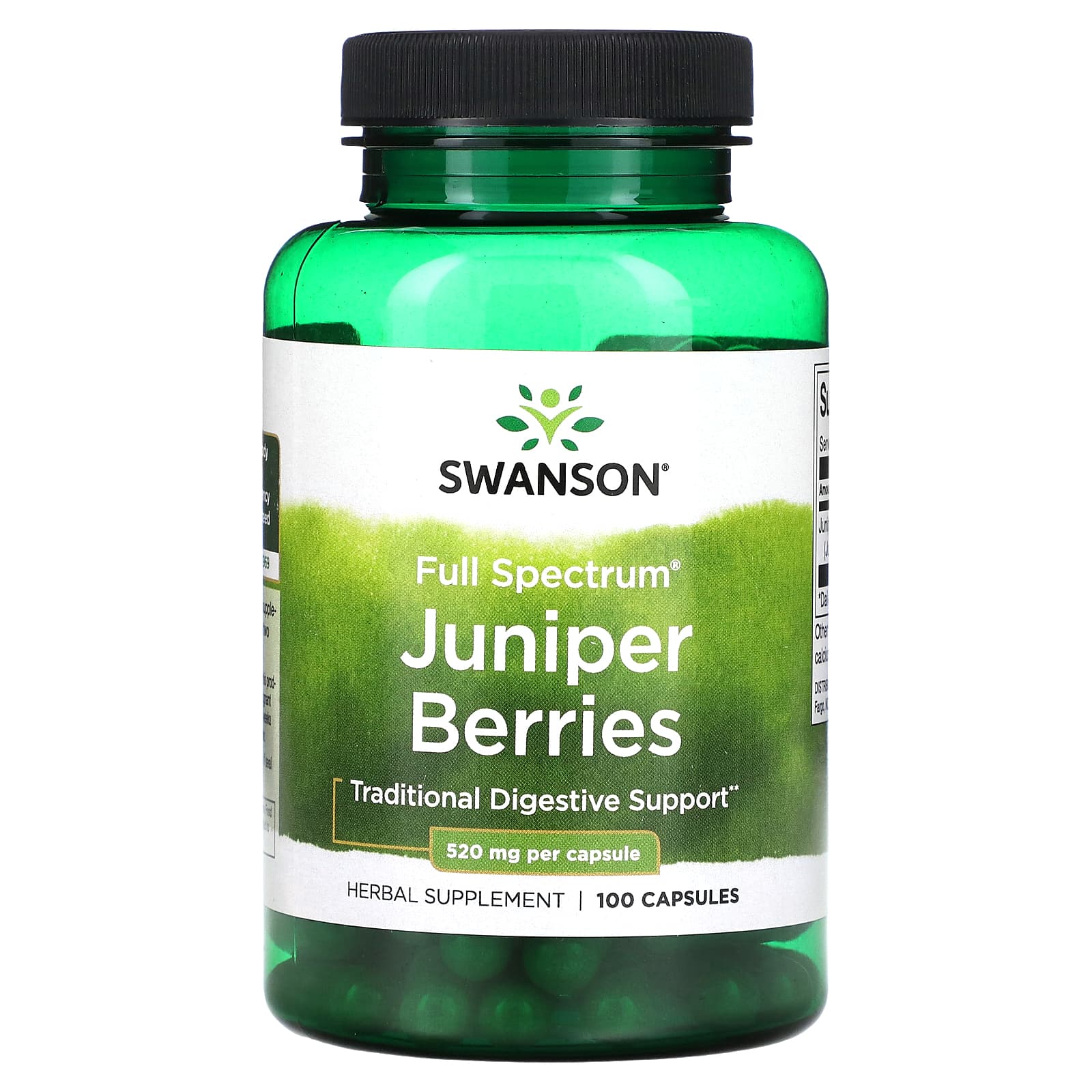 Swanson-Full Spectrum Juniper Berries-520 mg-100 Capsules