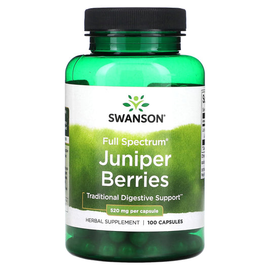 Swanson-Full Spectrum Juniper Berries-520 mg-100 Capsules