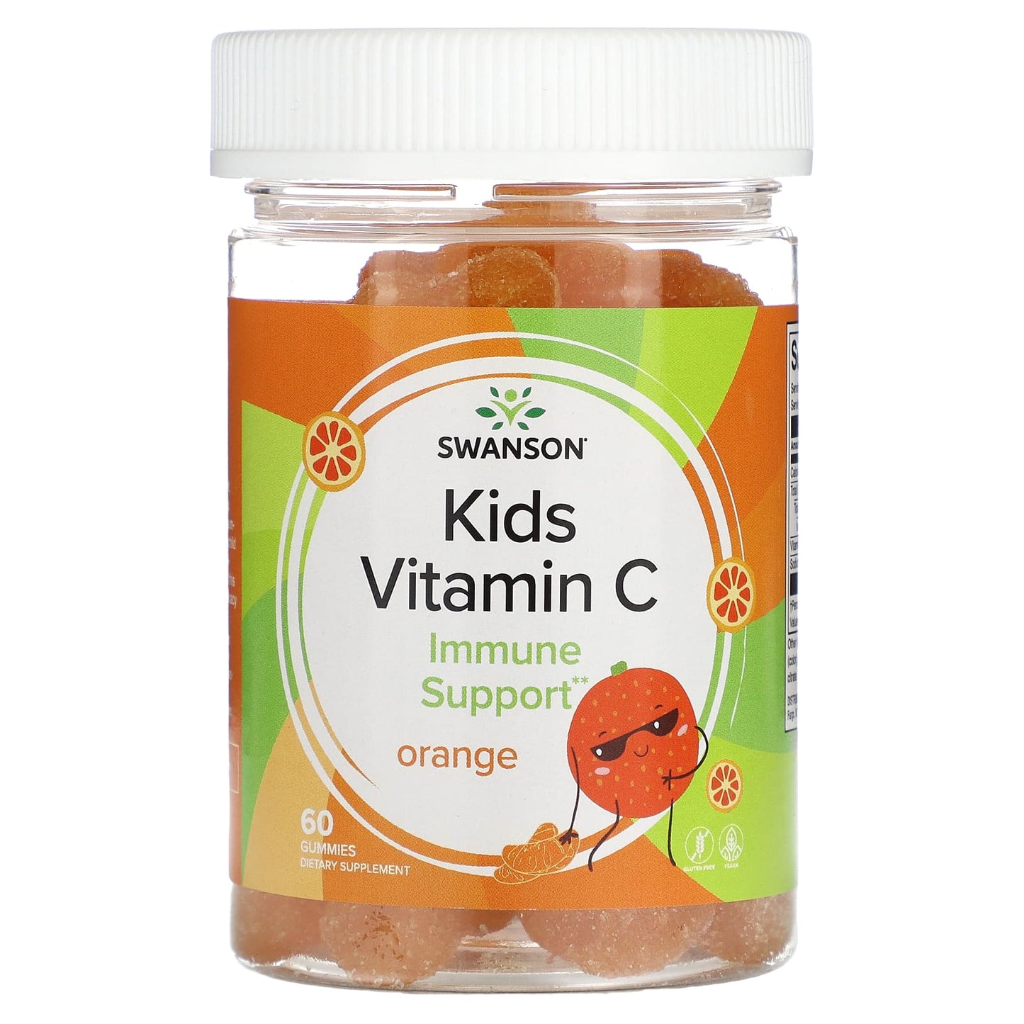 Swanson-Kids Vitamin C-Orange-60 Gummies