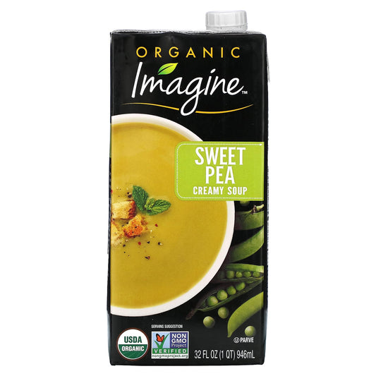 Imagine Soups-Organic Creamy Soup-Sweet Pea-32 fl oz (946 ml)