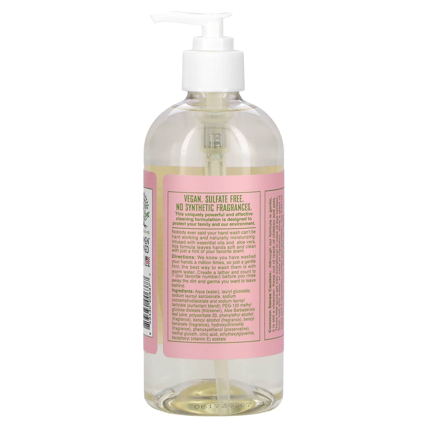 Rebel Green, Fresh &  Clean Hand Soap, Pink Lilac, 16.9 fl oz (500 ml)