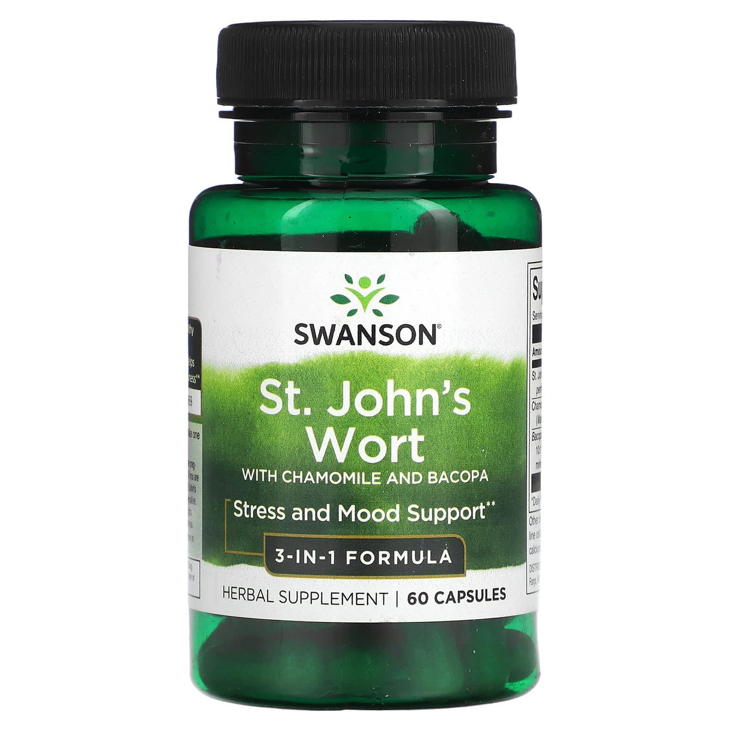 Swanson-St. John's Wort with Chamomile and Bacopa-60 Capsules