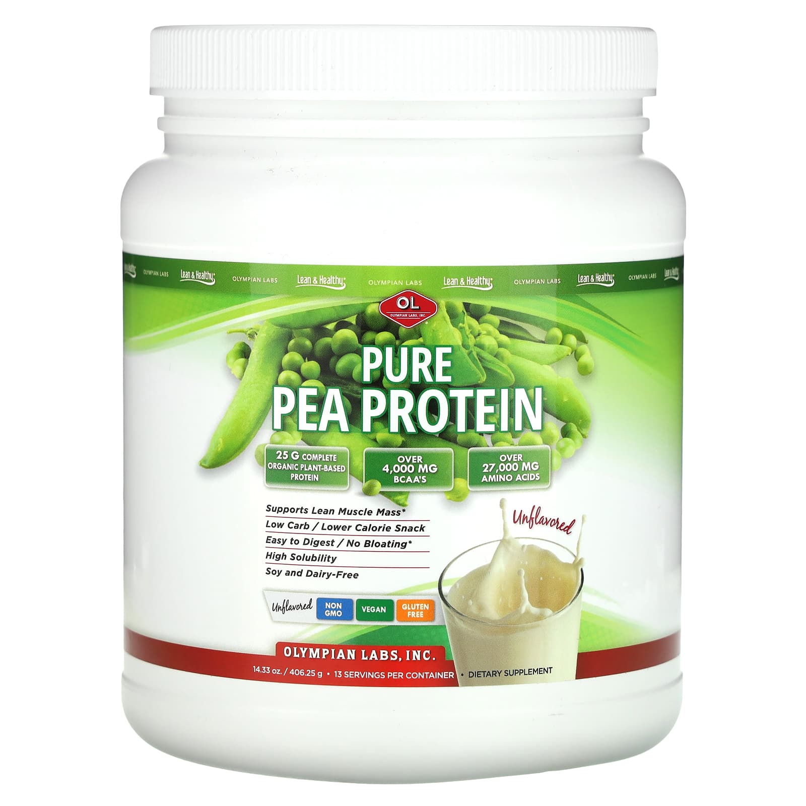 Olympian Labs-Pure Pea Protein-Unflavored -14.33 oz (406.25 g)