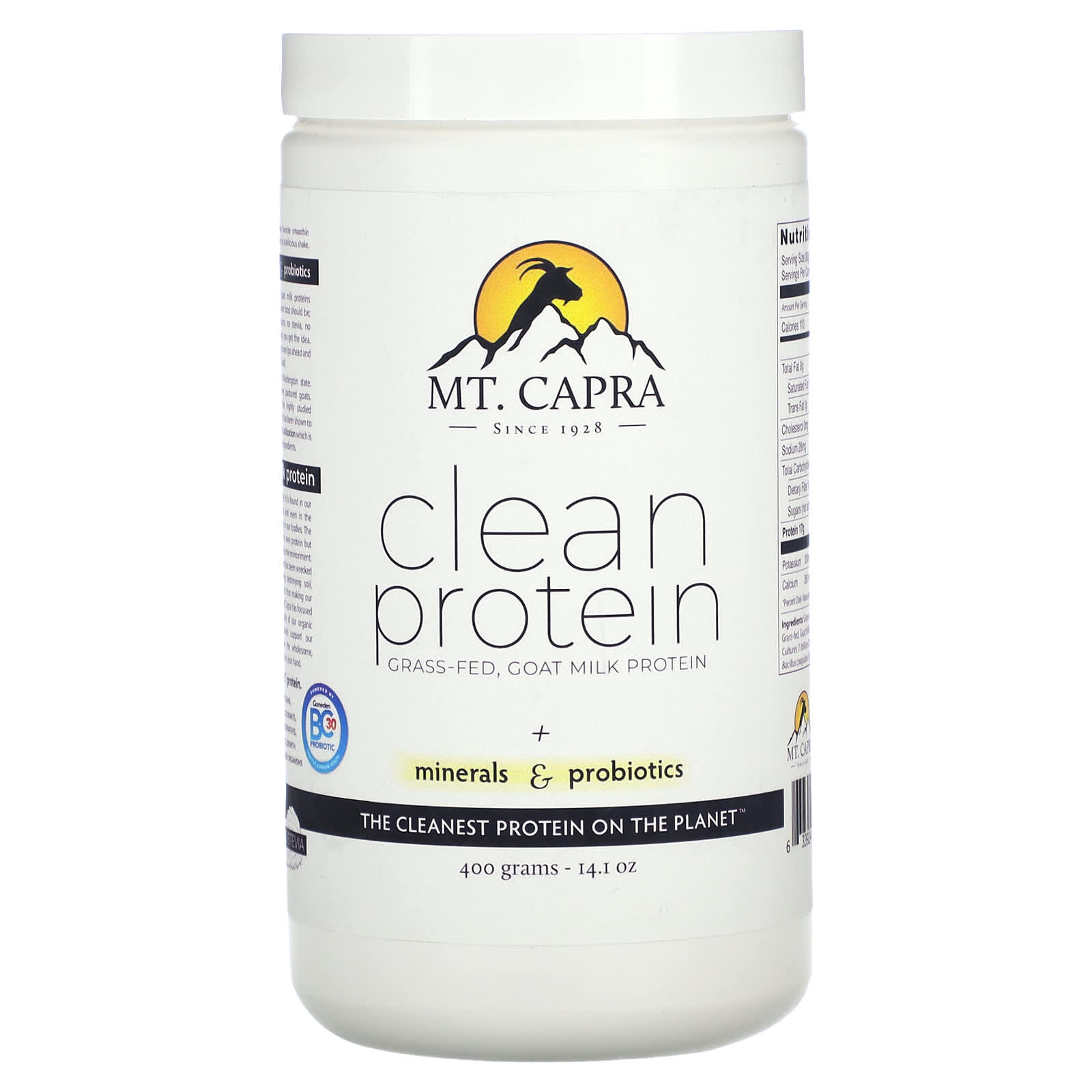 Mt. Capra-Clean Protein + Minerals & Probiotics-14.1 oz (400 g)