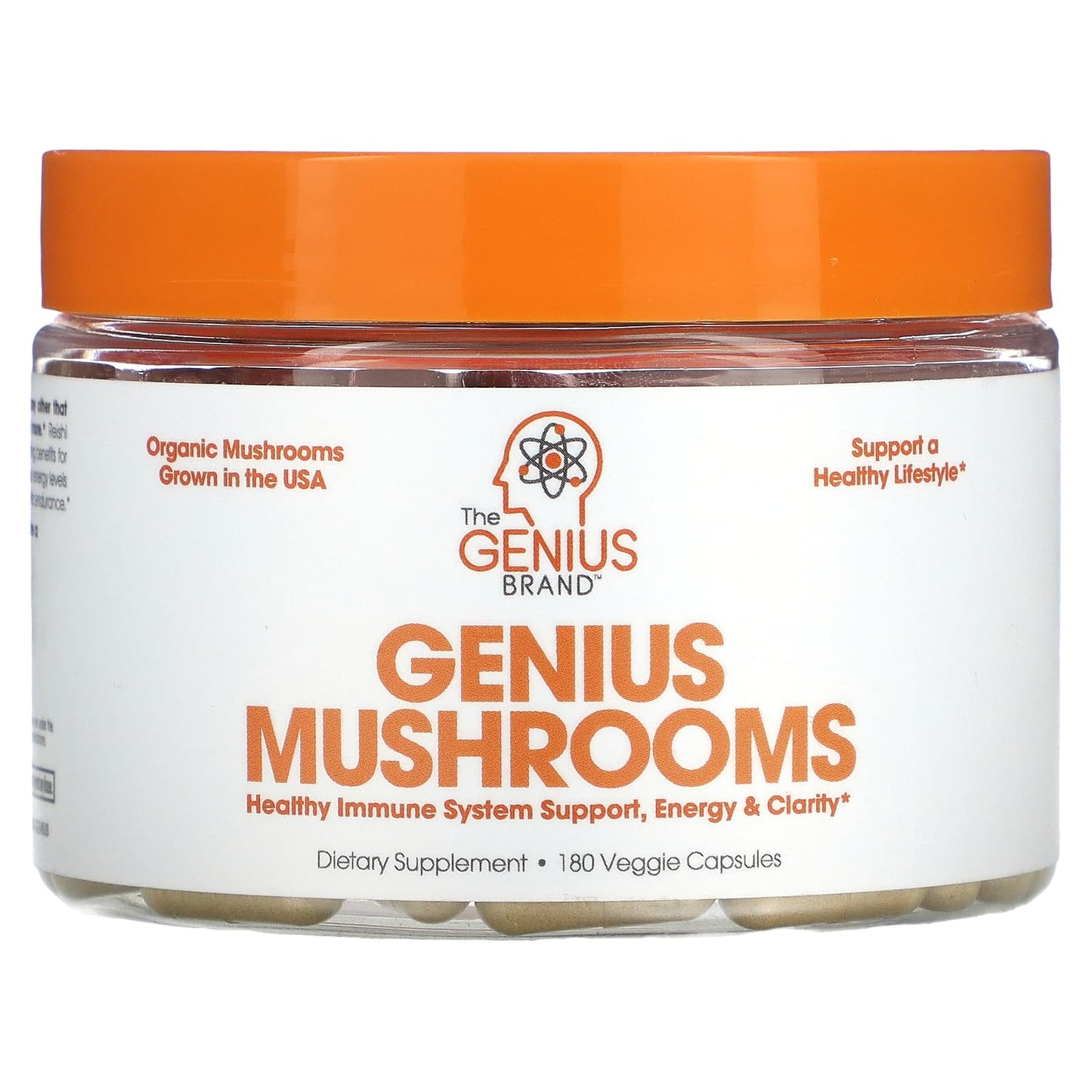 The Genius Brand-Genius Mushrooms-180 Veggie Capsules