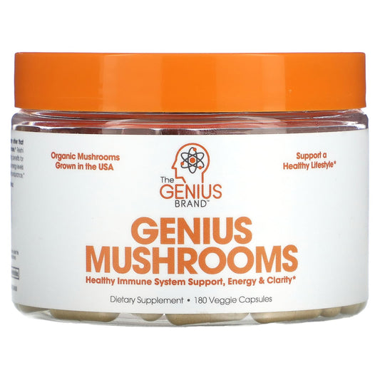 The Genius Brand-Genius Mushrooms-180 Veggie Capsules