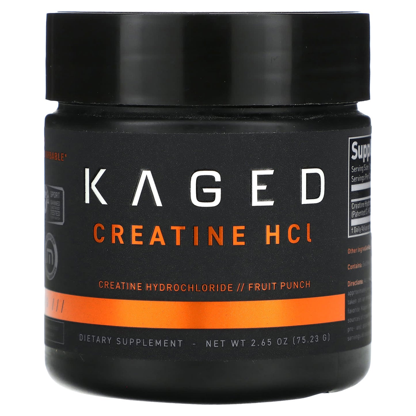 Kaged-Creatine HCl-Fruit Punch-2.65 oz (75.23 g)