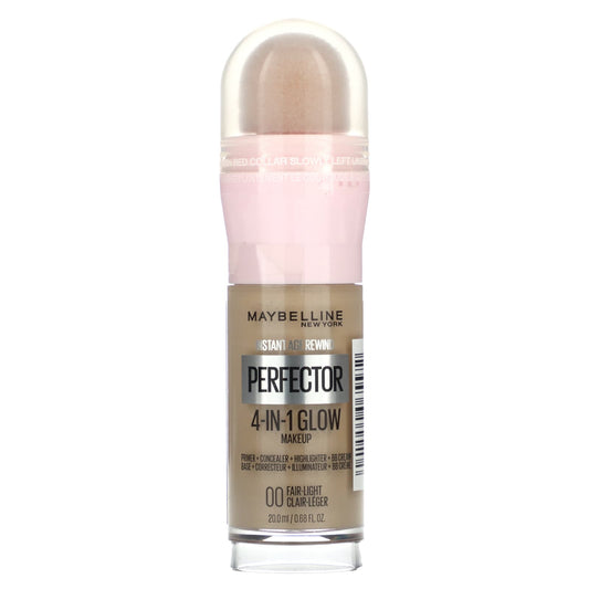 Maybelline-Instant Age Rewind-Perfector 4-in-1 Glow Makeup-00 Fair-Light-0.68 fl oz (20 ml)