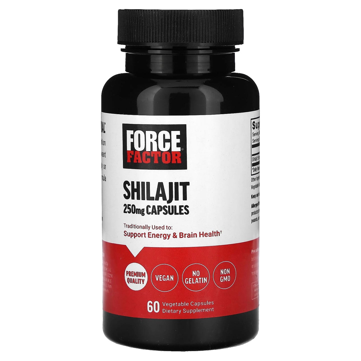 Force Factor-Shilajit-250 mg-60 Vegetable Capsules