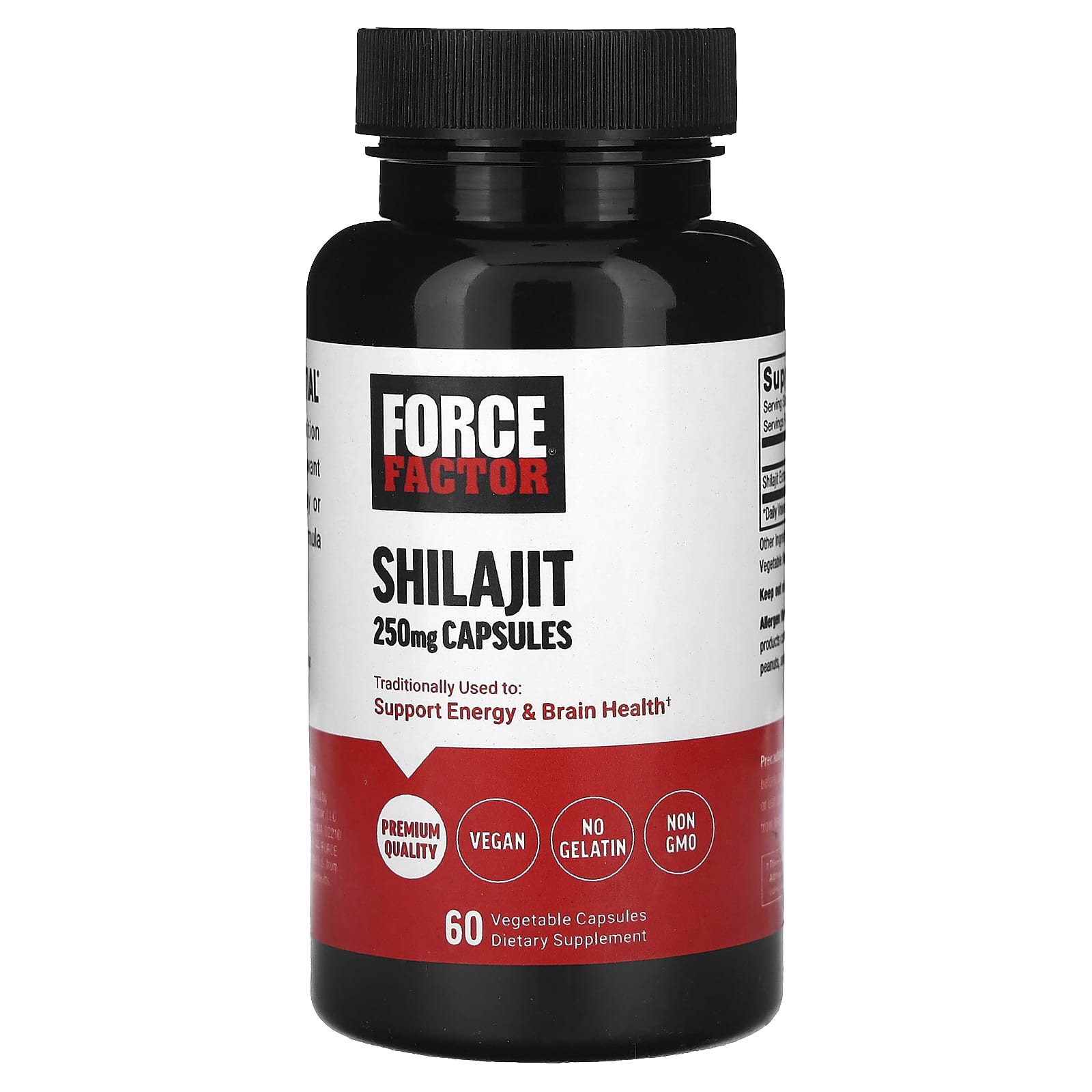 Force Factor-Shilajit-250 mg-60 Vegetable Capsules