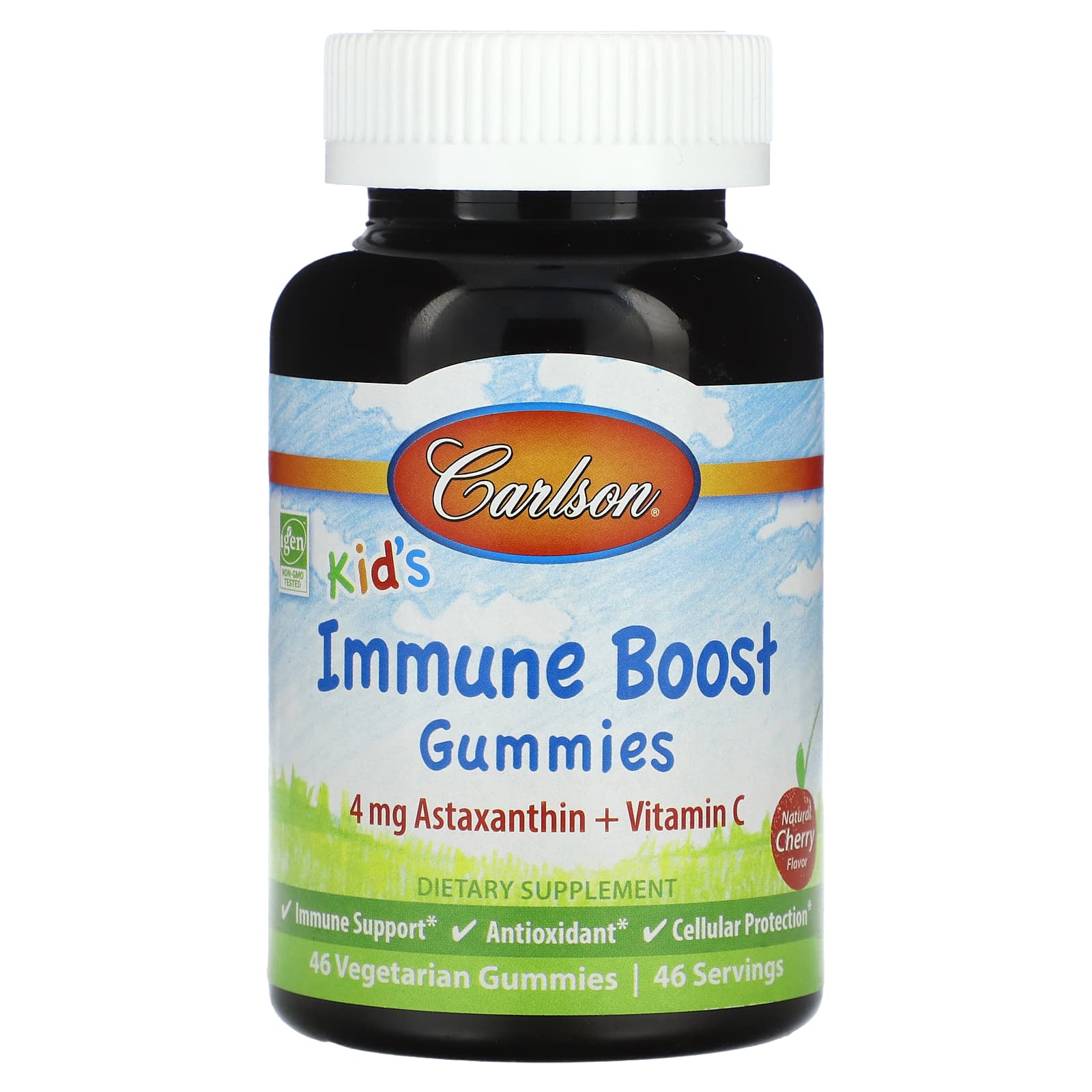 Carlson-Kids Immune Boost-Natural Cherry-46 Vegetarian Gummies