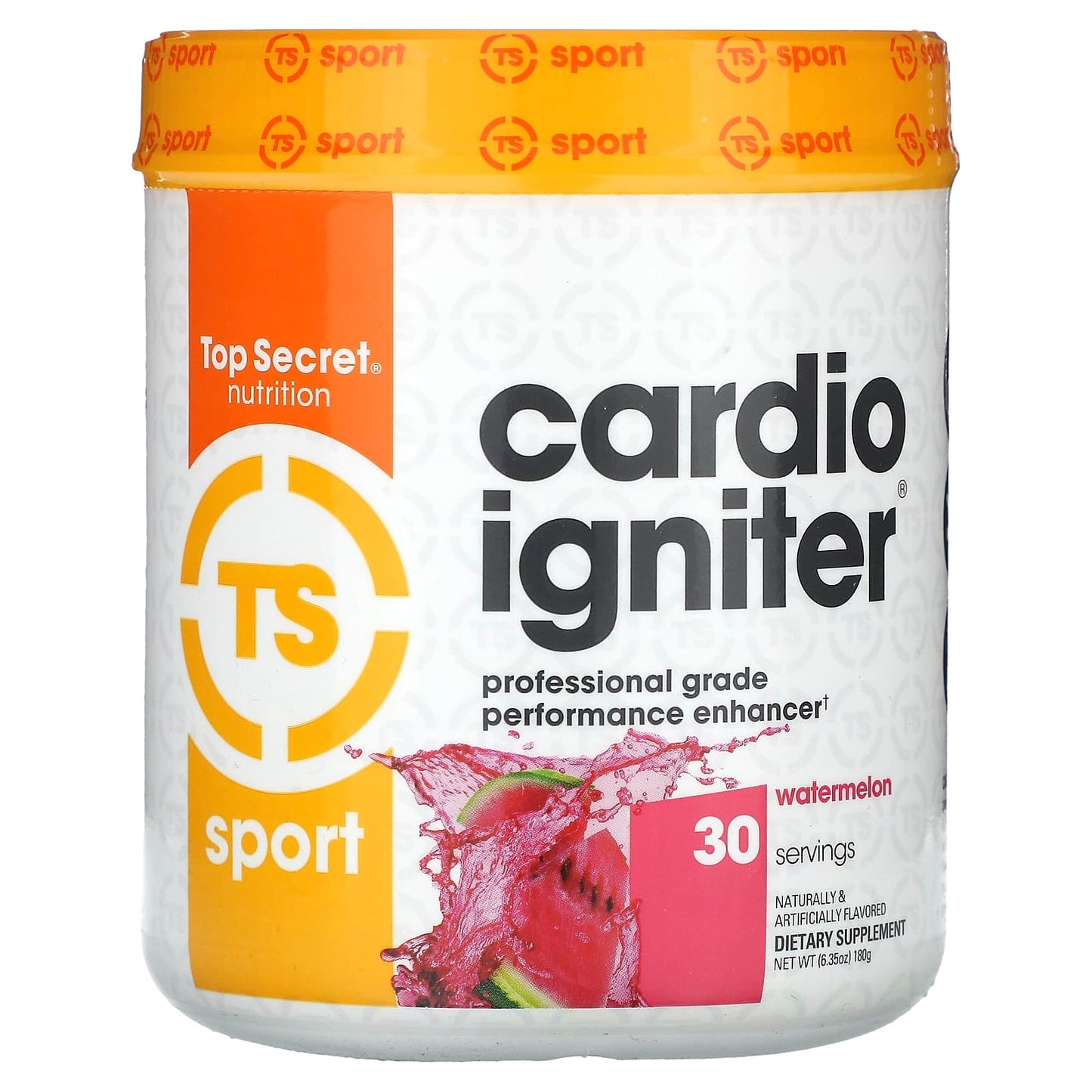 Top Secret Nutrition-Sport-Cardio Igniter- Professional Grade Performance Enhancer-Watermelon-6.35 oz (180 g)