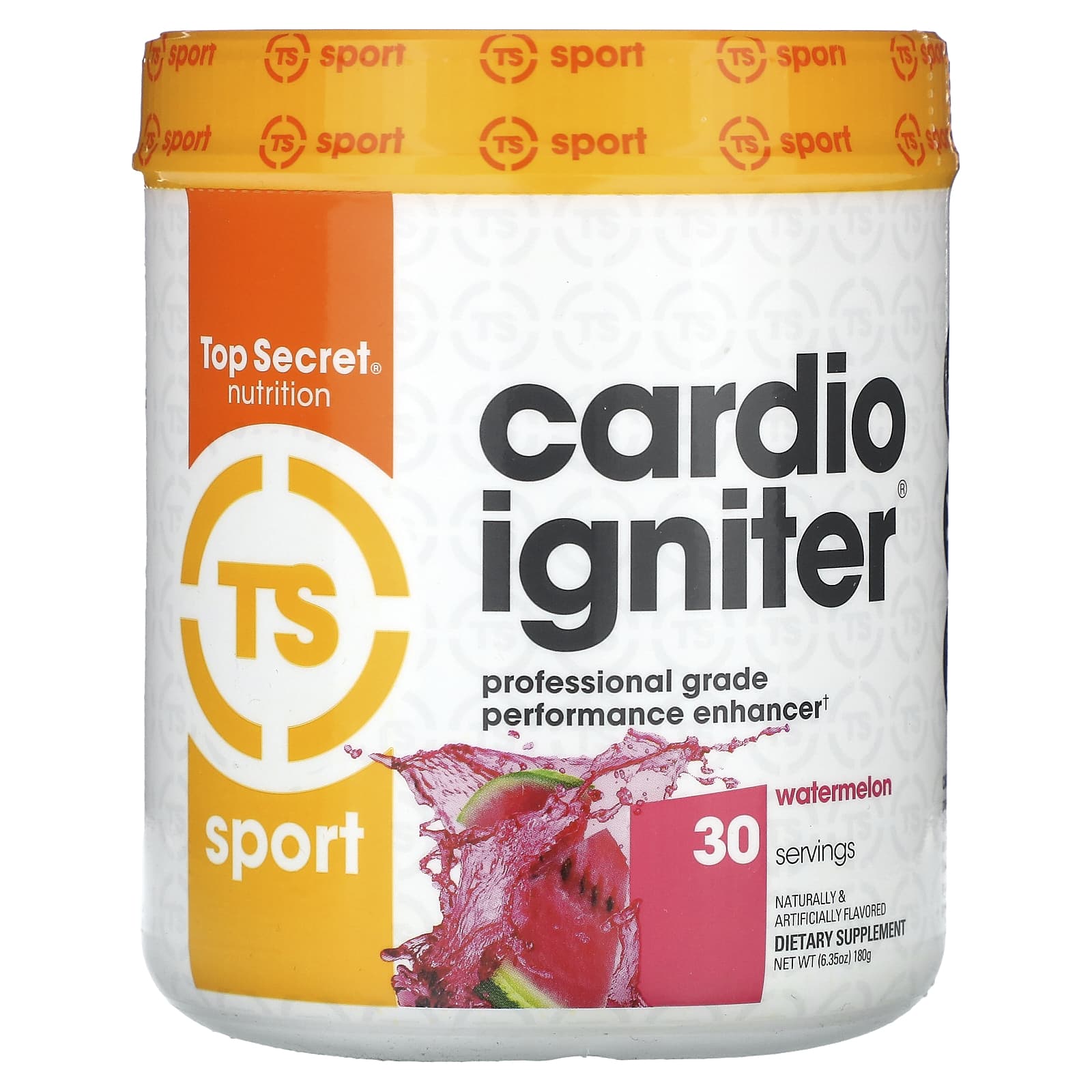 Top Secret Nutrition-Sport-Cardio Igniter- Professional Grade Performance Enhancer-Watermelon-6.35 oz (180 g)