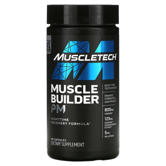 MuscleTech-Muscle Builder PM-Nighttime Recovery Formula-90 Capsules