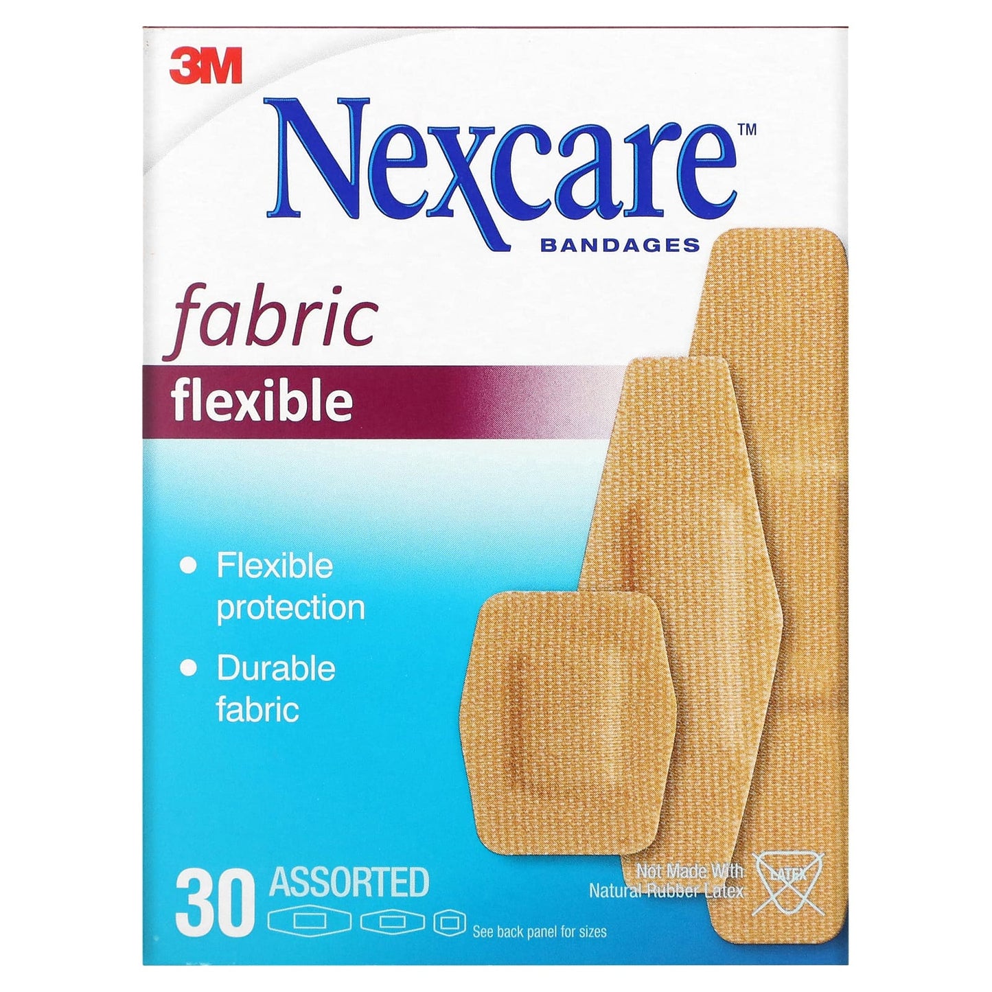 Nexcare-Flexible Fabric Bandages-30 Assorted Sizes