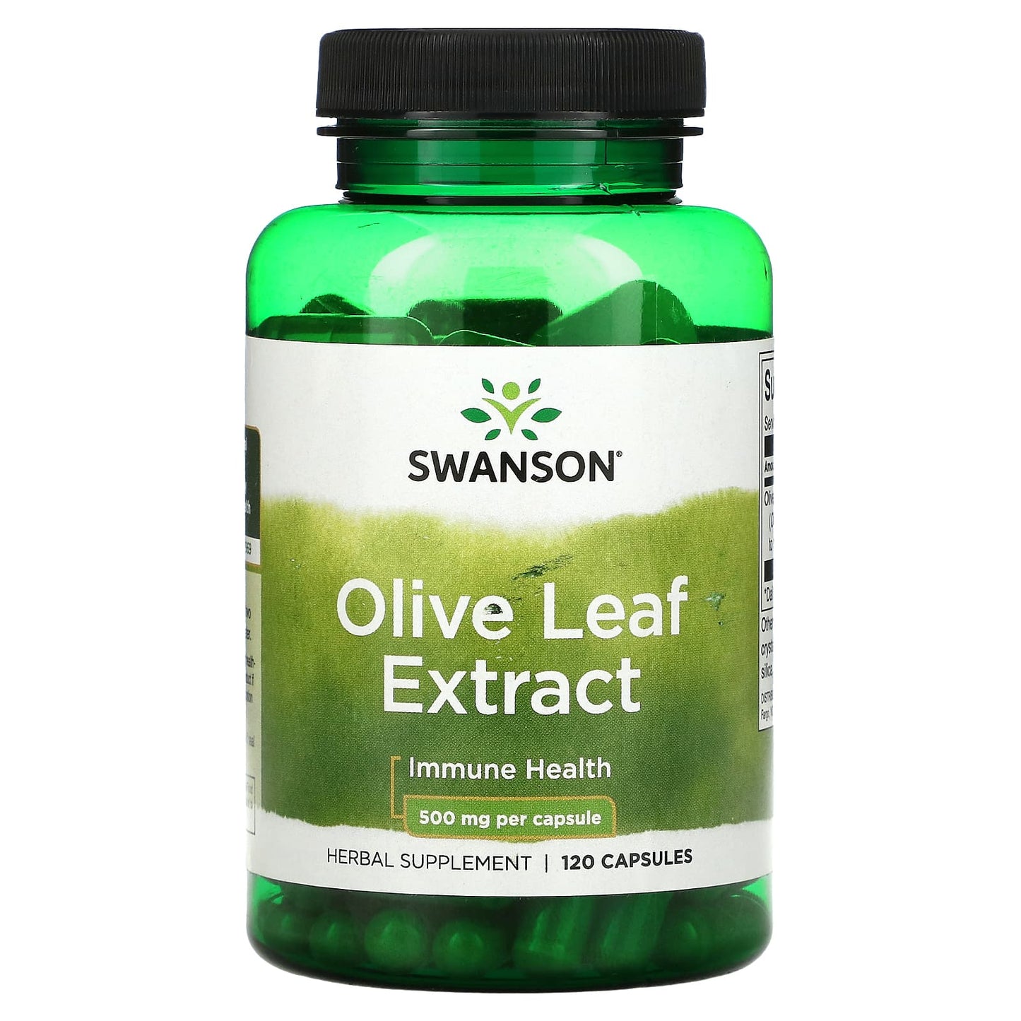 Swanson-Olive Leaf Extract-500 mg-120 Capsules