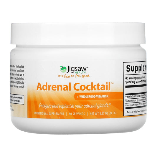 Jigsaw Health-Adrenal Cocktail + Wholefood Vitamin C-8.57 oz (243 g)